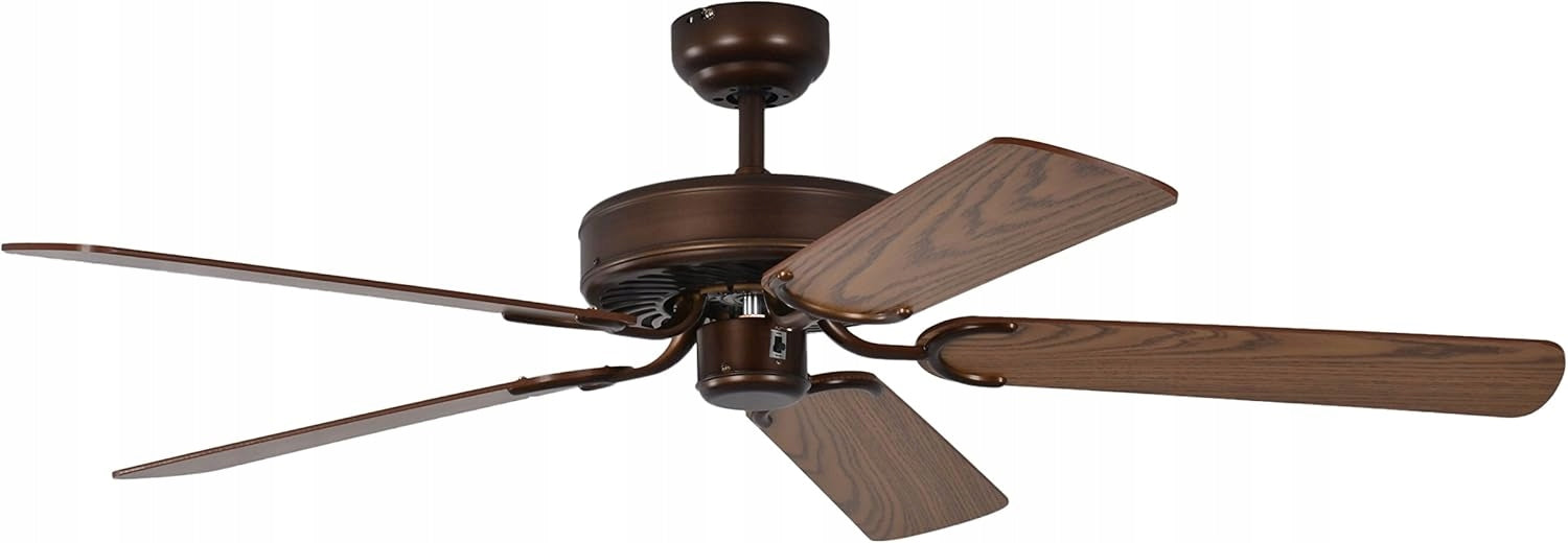 Potkuri ceiling fan PEPEO brown / Oak 132 cm with rattan insert
