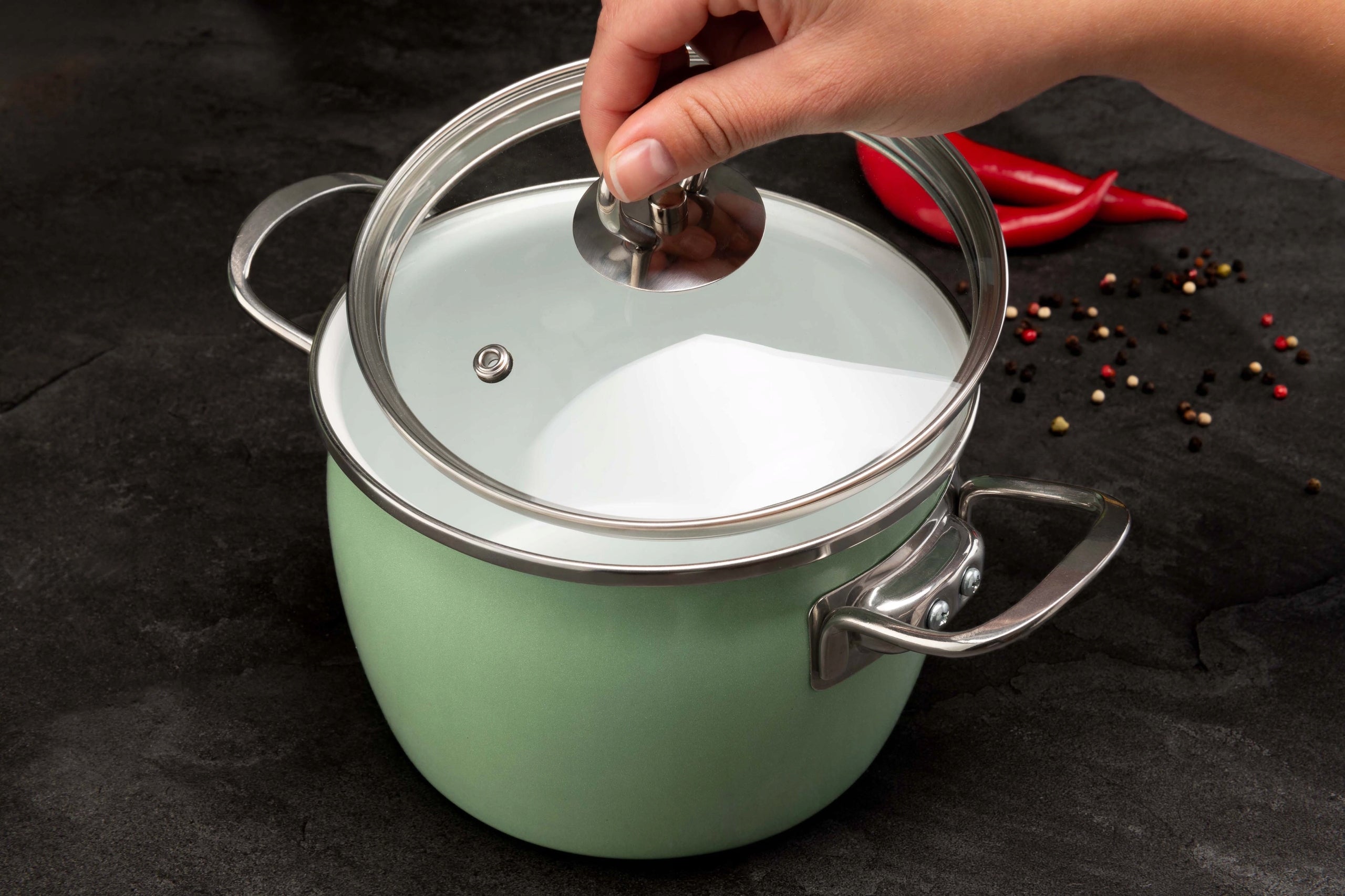 Pots La Bonita Naturale Enameled Induction Low Carbon Steel 8 elements Number of items in the set 8