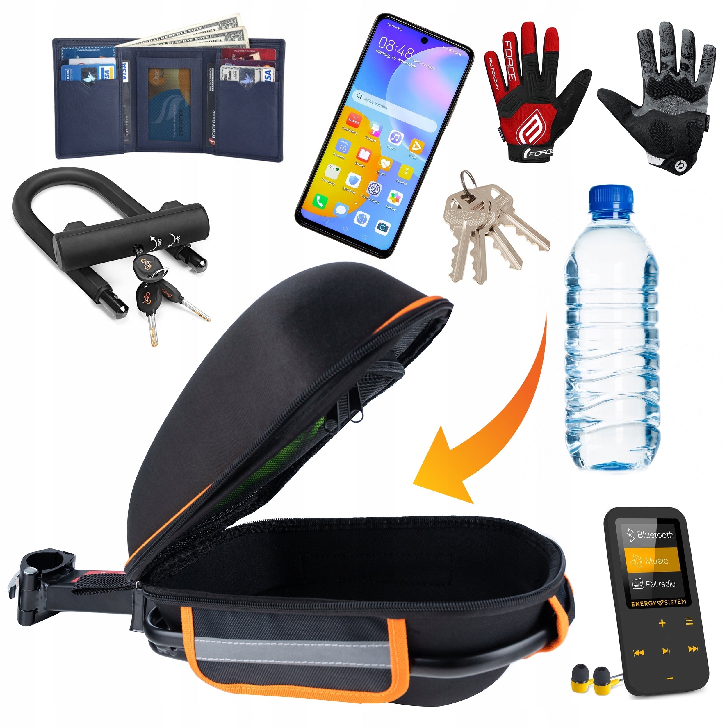 Pouch Bicycle Bag For Bike Fastened + Luggage Rack For Post Cover Kind rear