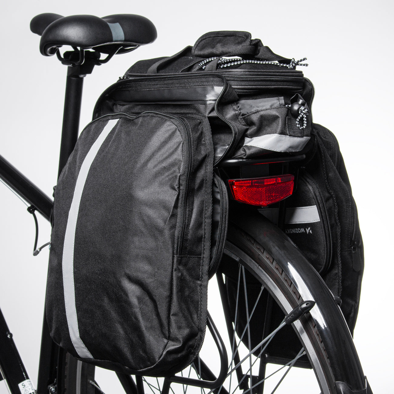 Pouch Bicycle Bag Rear Luggage Bike 27 l + WATERPROOF COVER Brand Wozinsky