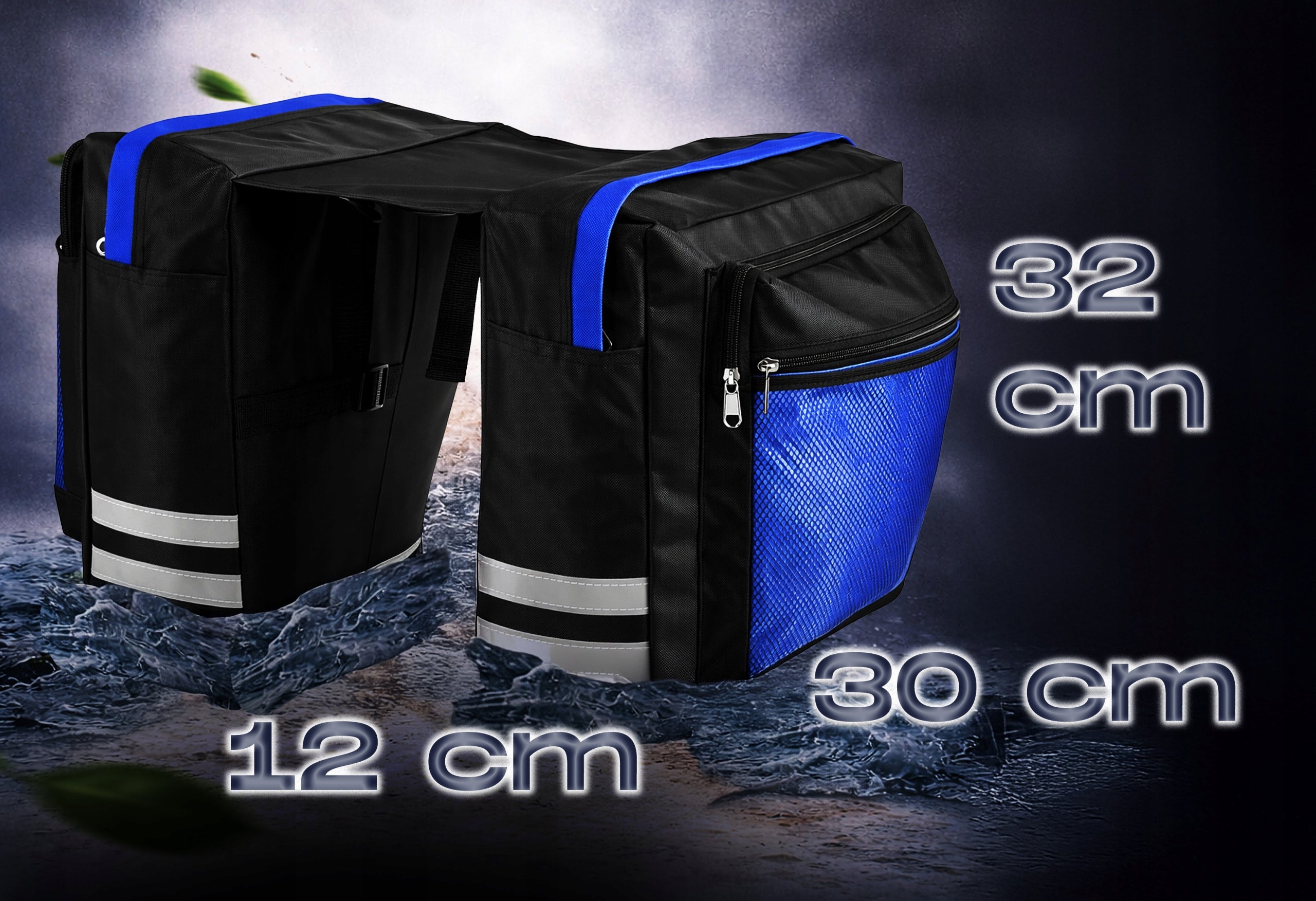Pouch Bicycle Bag Rear Luggage Rack Waterproof 20L Reflector Model Pro