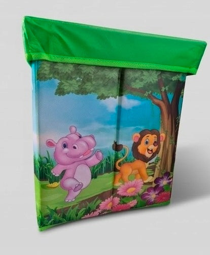 Pouf/toy container 2in1 folding with lid SAFARI 60x30x35 D099 Brand no brand