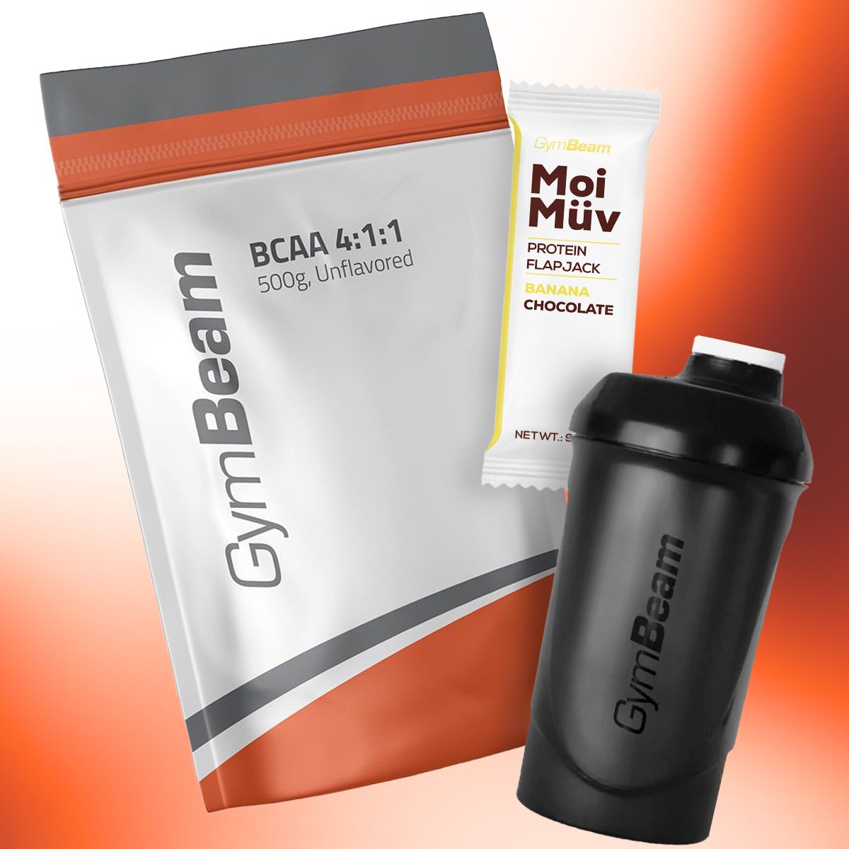 Powder BCAA GymBeam 250 g strawberry Brand GymBeam