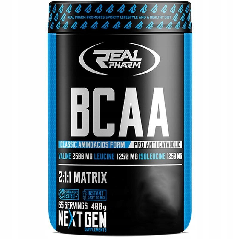 Powder BCAA Real Pharm BCAA 400g Real Pharm 400 g orange