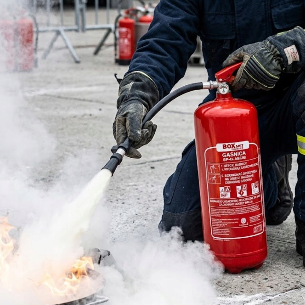 Powder Fire Extinguisher 6kg Gp-6x ABC + Steel Handle Production 2026r + ISO Mark Manufacturer code GP-6x ABC