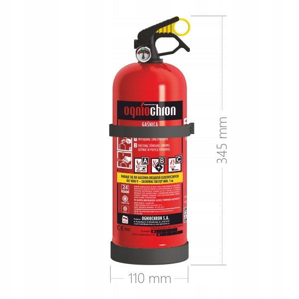 Powder Fire Extinguisher Gp-2x Abc 2 kg + Holder Certificates Data prod 2026! Packaging status original