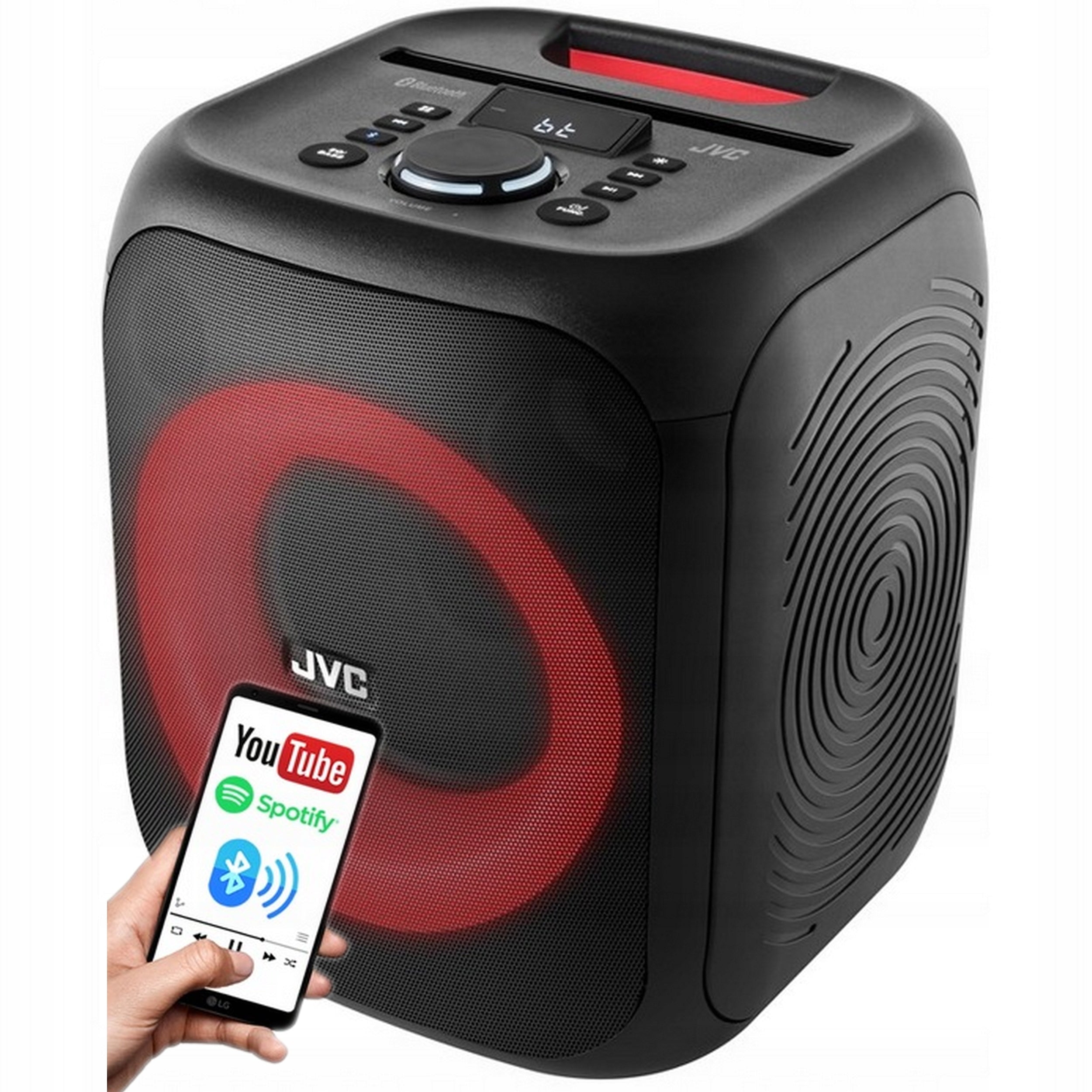 Power Audio JVC PartyBox 80W Bluetooth Karaoke LED TWS Portable Speaker Packaging status original
