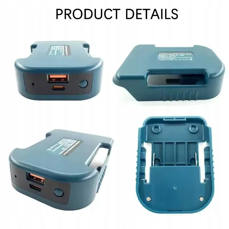 Power bank adapter for Makita 18V fast USB-C batteries Manufacturer code Makita-001