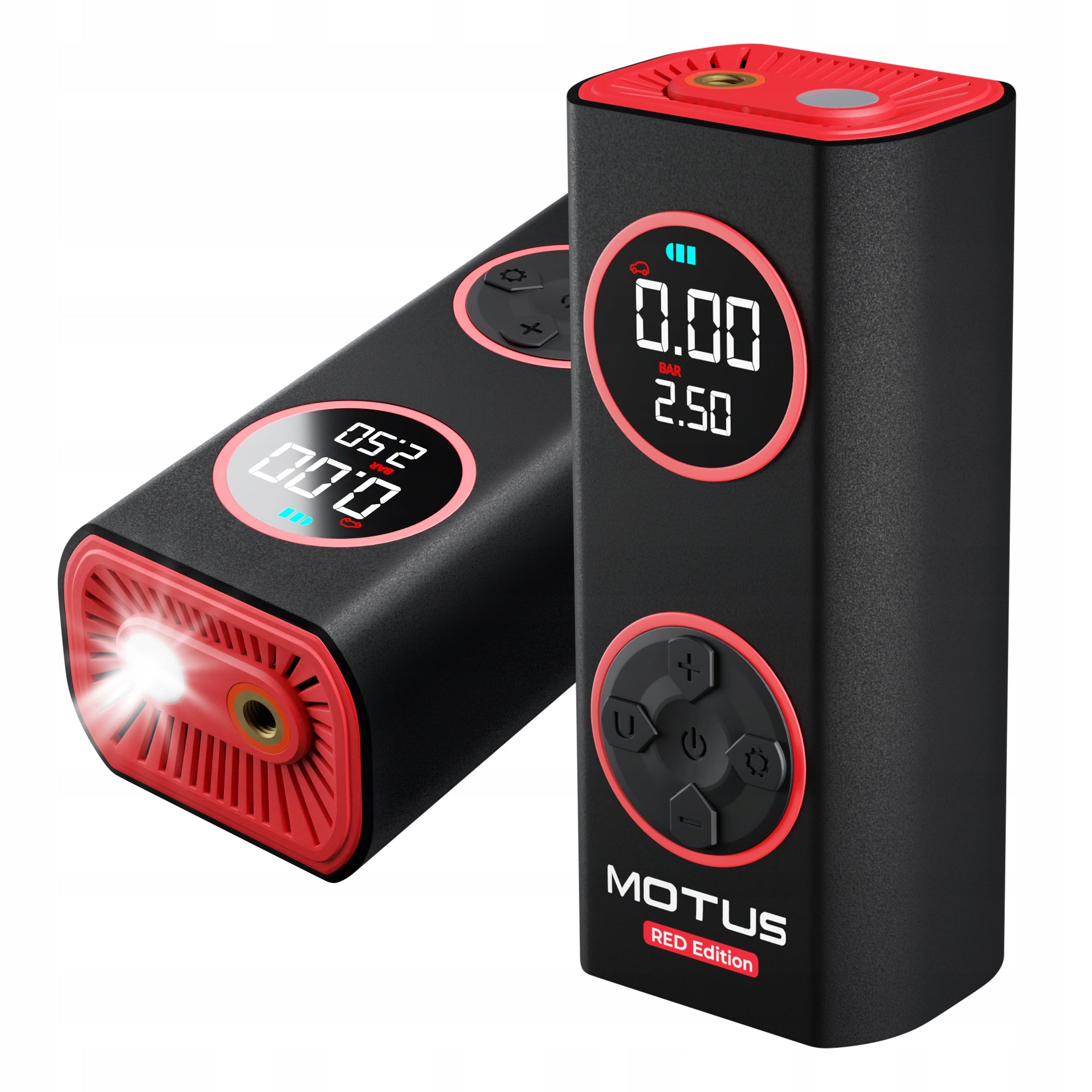 PowerBank Flashlight Motus AirPump Pro Red Edition Brand Motus