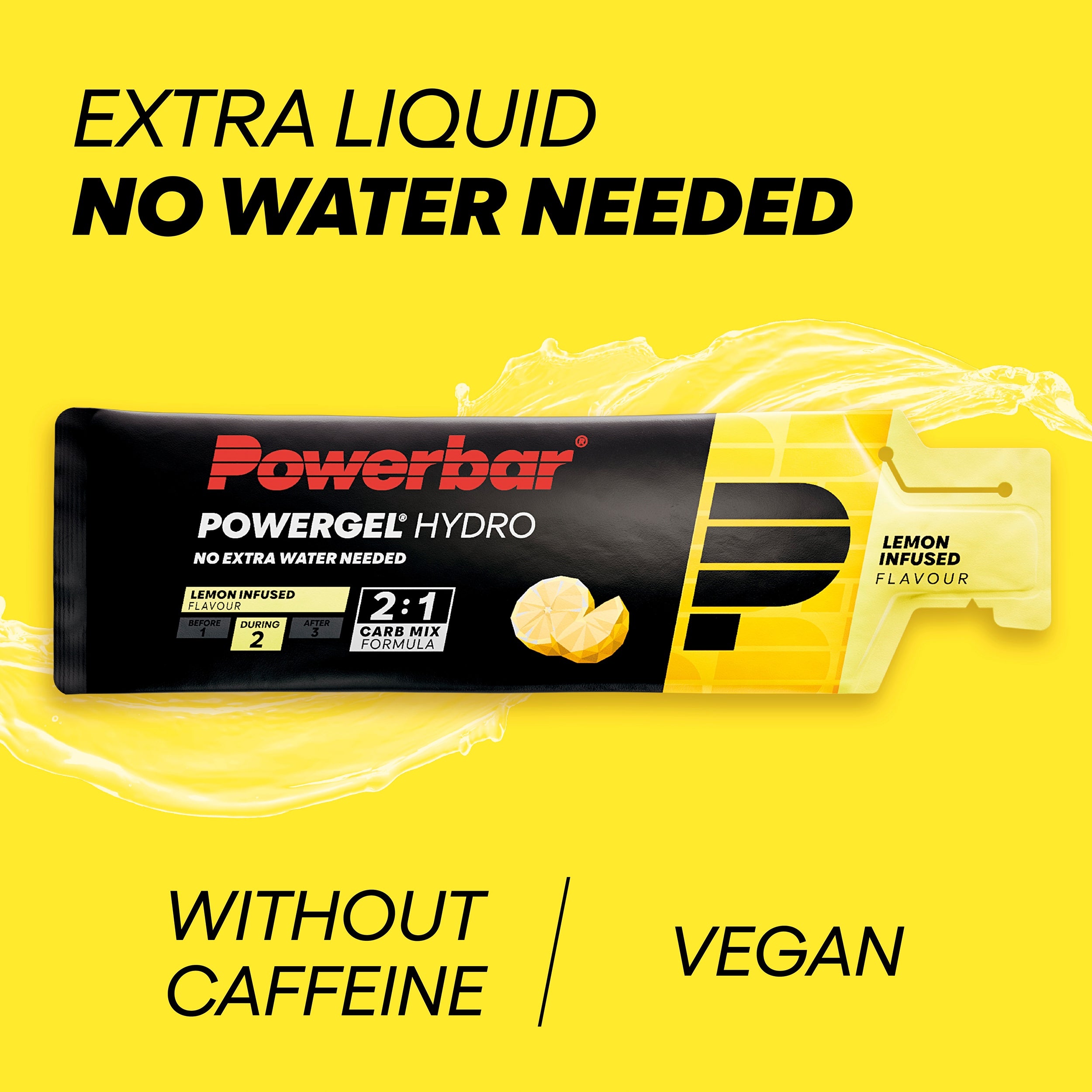 PowerBar Energy gel without sipping PowerGel Hydro 67ml Lemon Expiration date at least 1 month from the date of purchase