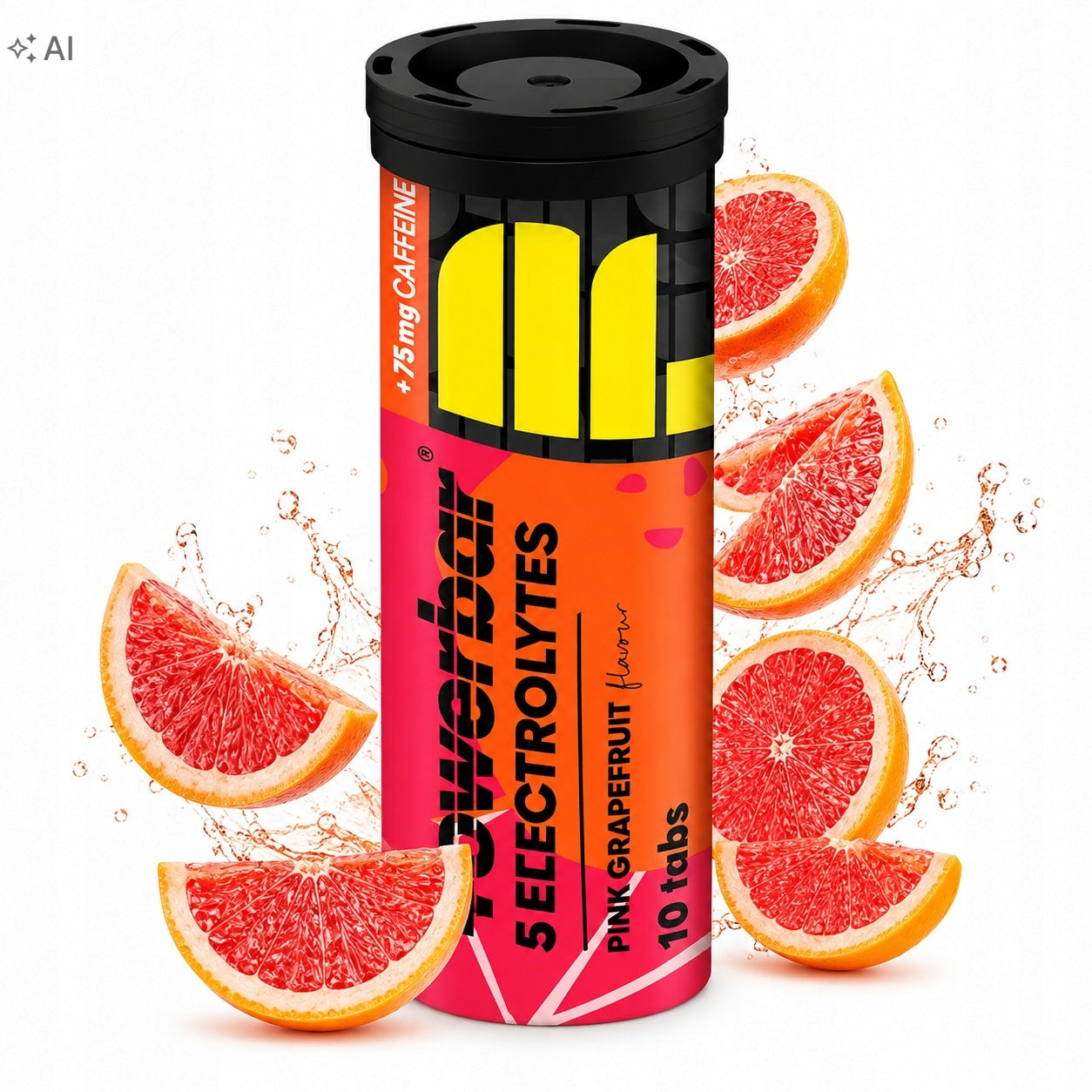 PowerBar5 Electrolytes 10 tablets Electrolytes Pink Grapefruit Caffeine 75mg