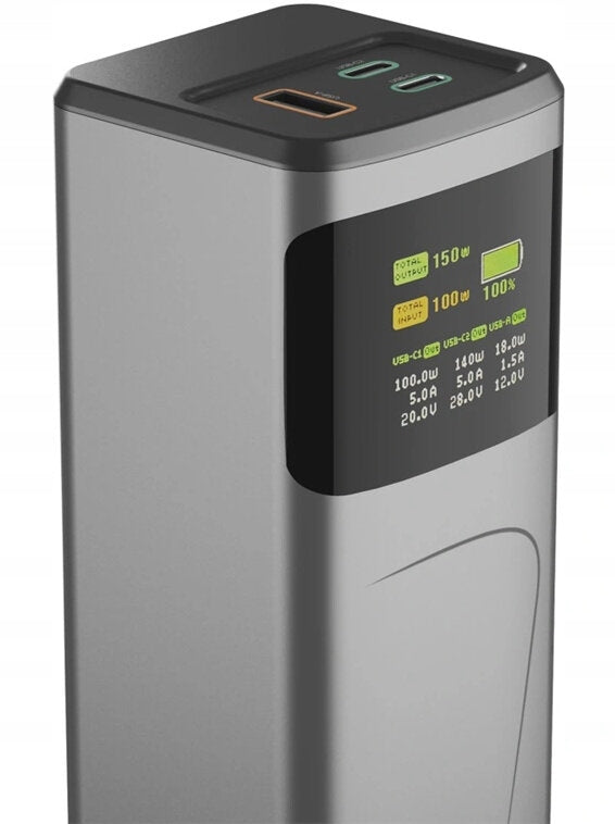 Powerbank HAMA High Power 24000 mAh 150W Grey Battery type lithium-ion