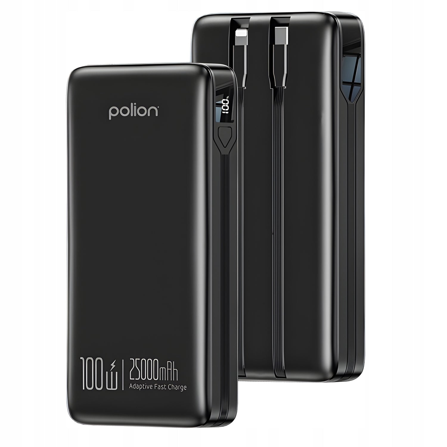 Powerbank Polion 25000mAh 100W fast charging USB-C PD QC