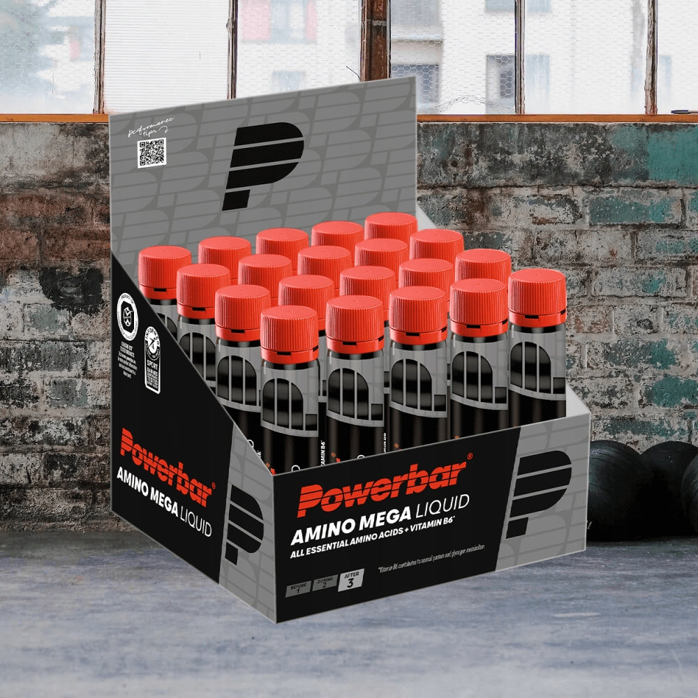 Powerbar Amino Mega Liquid Ampoules (20x25ml) Unflavoured Expiration date at least 3 months from the date of purchase