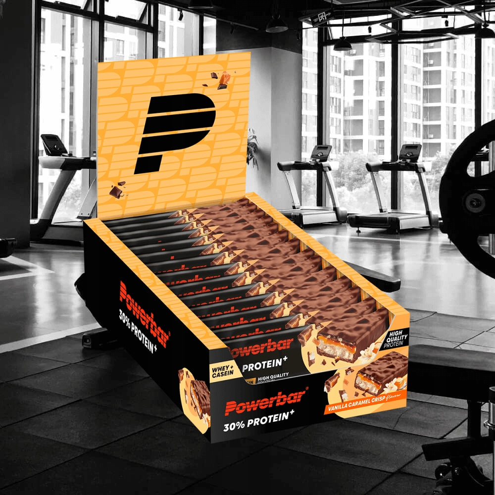 Powerbar Protein Plus Bar 30% (15x55g) Vanilla Caramel Crisp Expiration date at least 3 months from the date of purchase