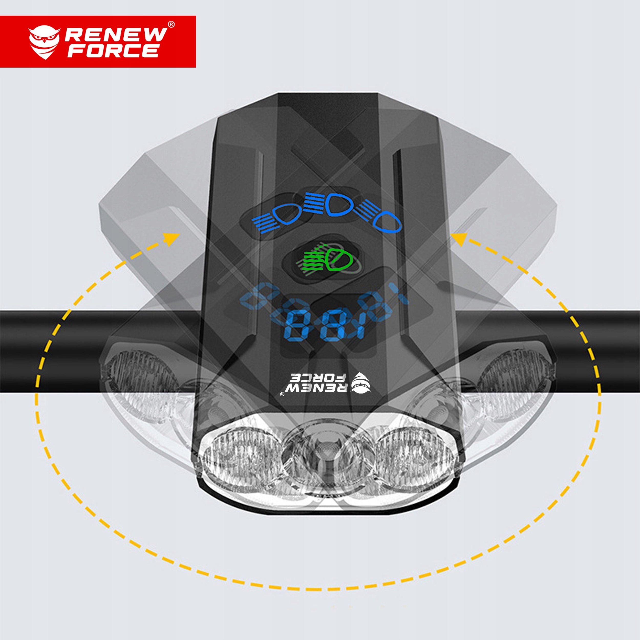 Powerful BICYCLE LIGHT LED light front 1300lm flashlight 5400mAh BICYCLE SET Kind front-facing