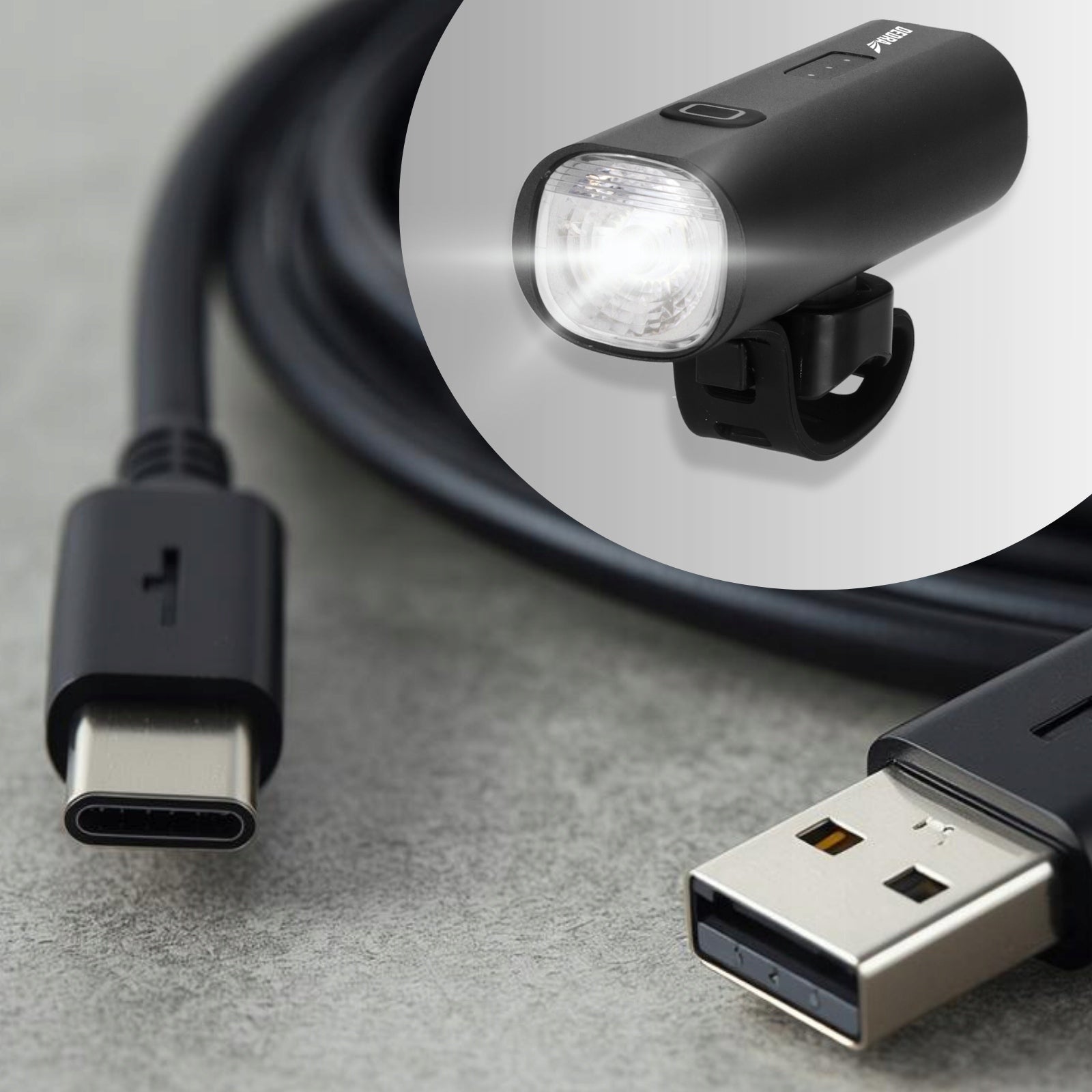 Powerful Bicycle Front Light 800lm LED PowerBank Light 5000mAh DEDRA Light beam 800 lm