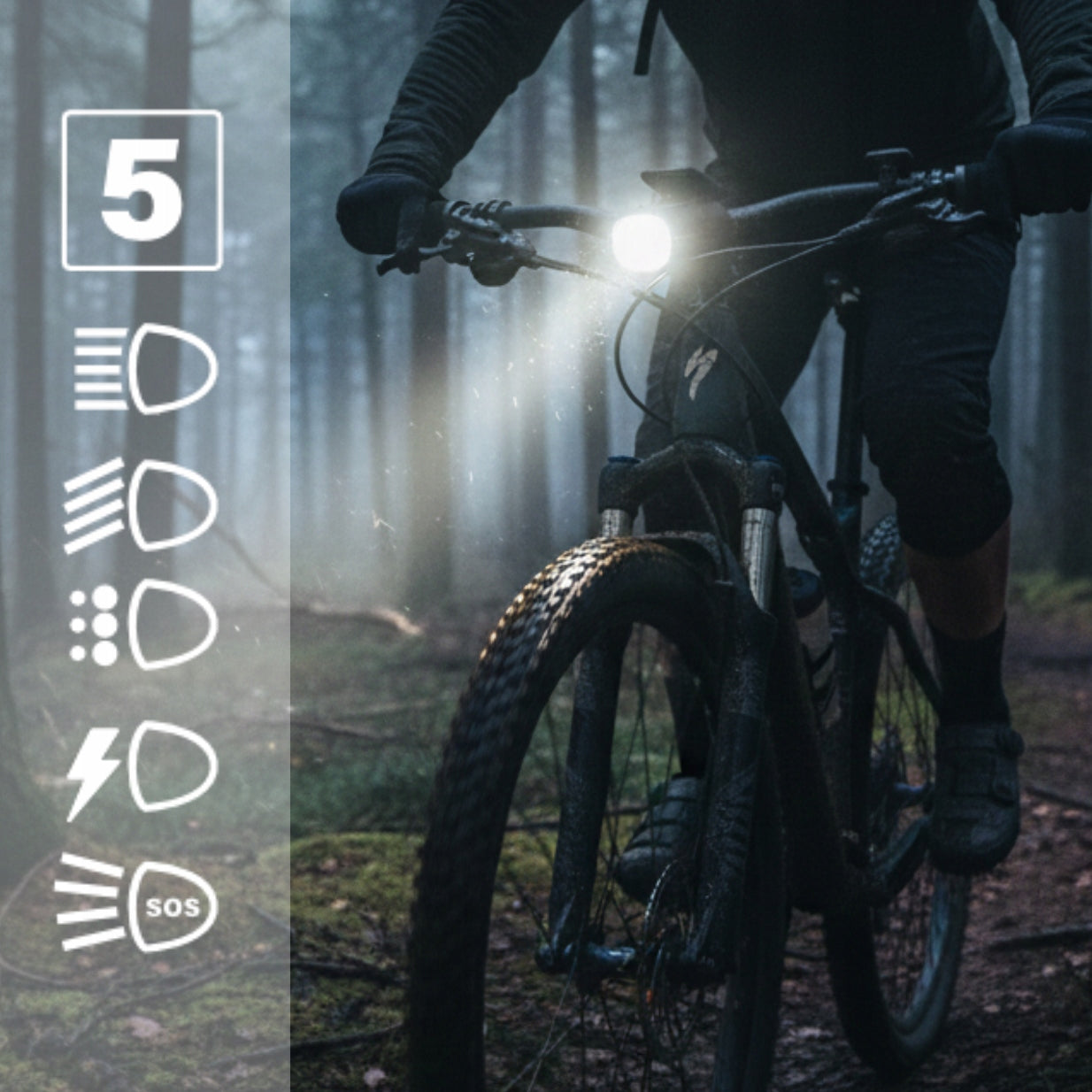 Powerful Bicycle Front Light 800lm LED PowerBank Light 5000mAh DEDRA Manufacturer code L0930