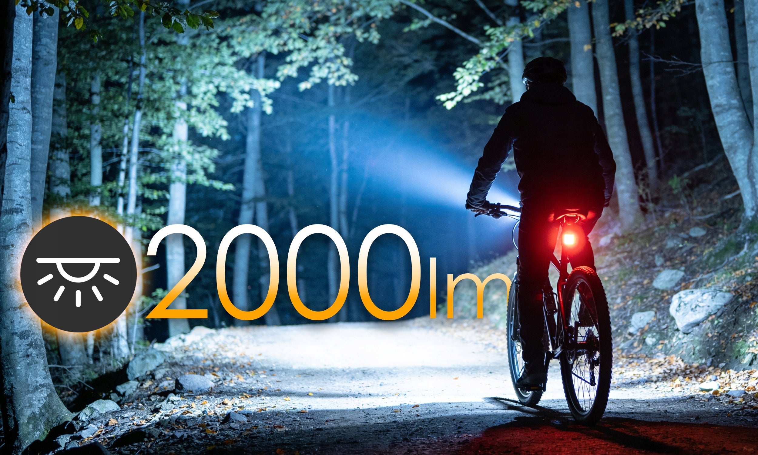 Powerful Bike Light 2000 lm 6000mAh Front LED Rechargeable Flashlight Brand TAVO