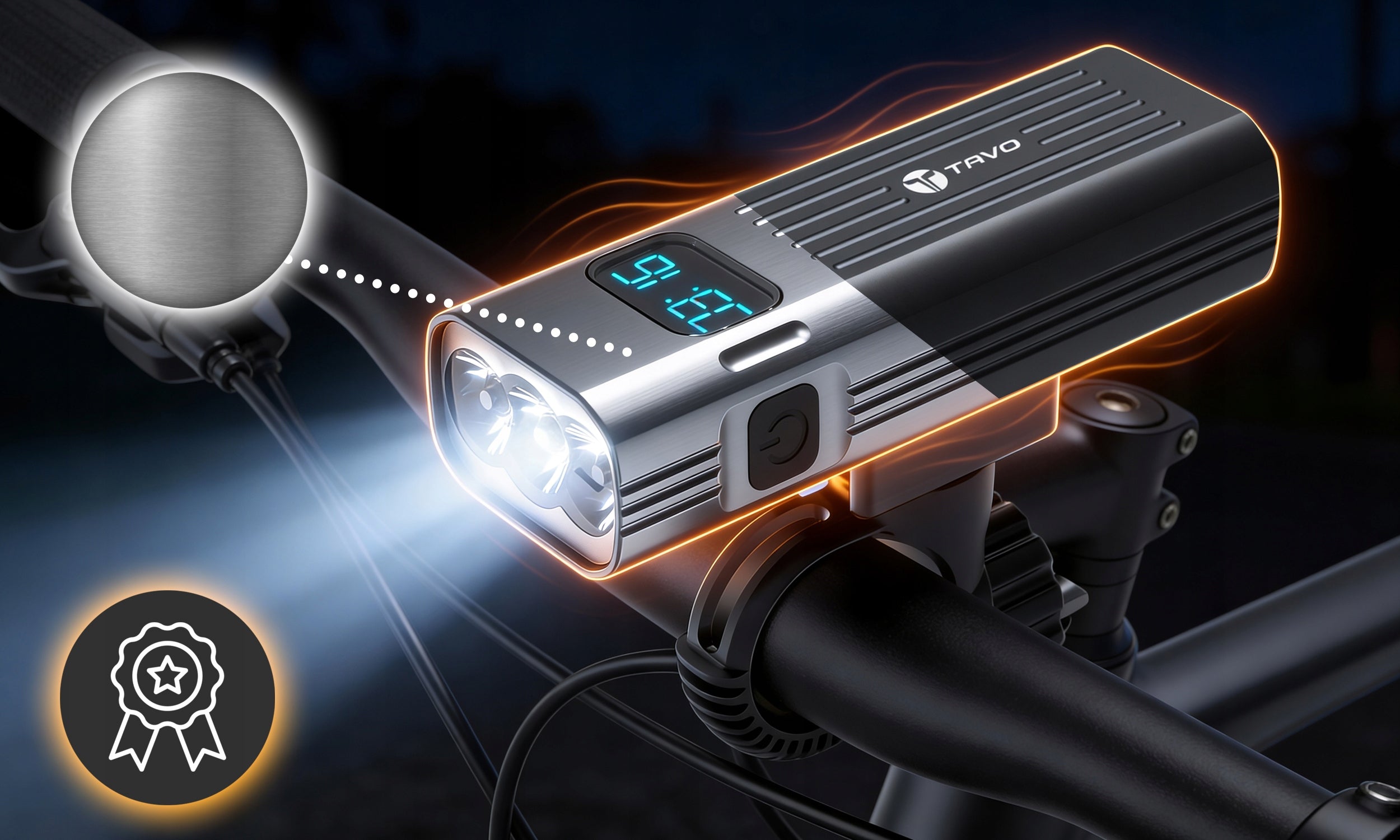 Powerful Bike Light 2000 lm 6000mAh Front LED Rechargeable Flashlight Light source LED