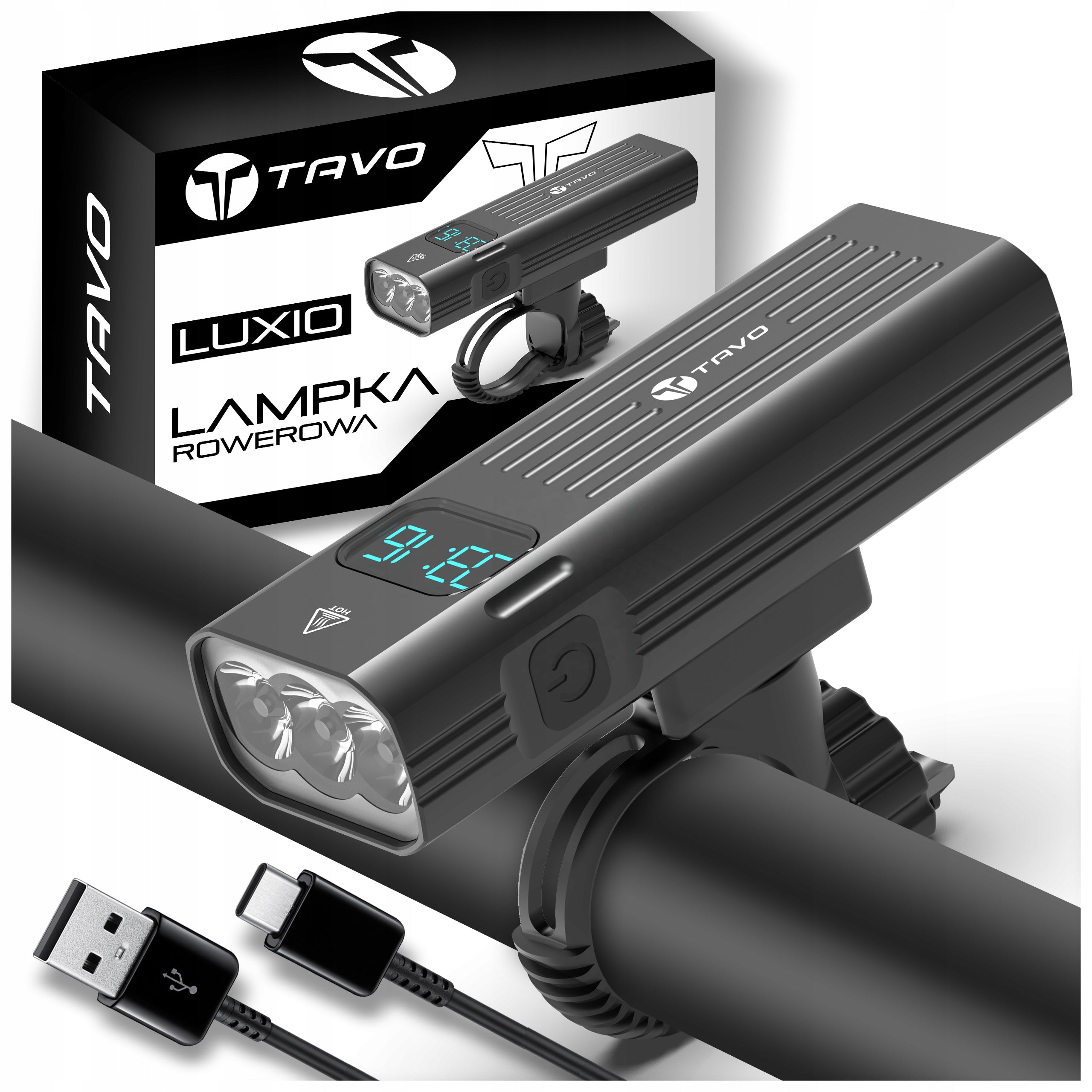 Powerful Bike Light 2000 lm 6000mAh Front LED Rechargeable Flashlight