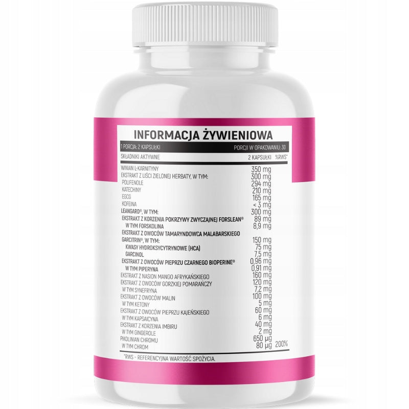 Powerful FAT BURNER for WOMEN 60k Fat Burner Women REDUCTION | INSPORT Manufacturer code SPALANIE TŁUSZCZU Z BRZUCHA KARNITYNA