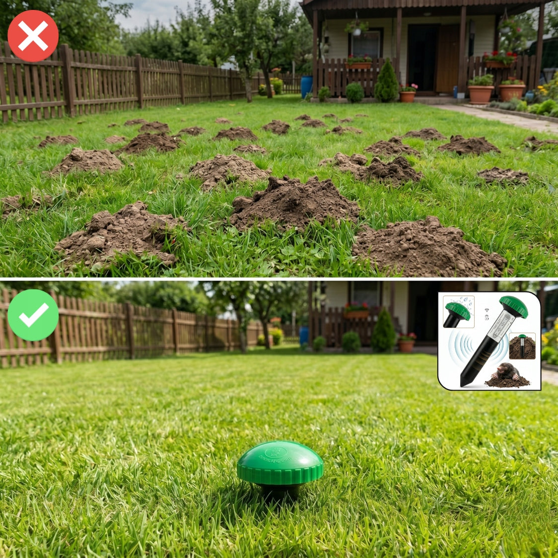 Powerful Mole Deterrent Mice Battery Operated 36m Polish Electronic Brand no brand
