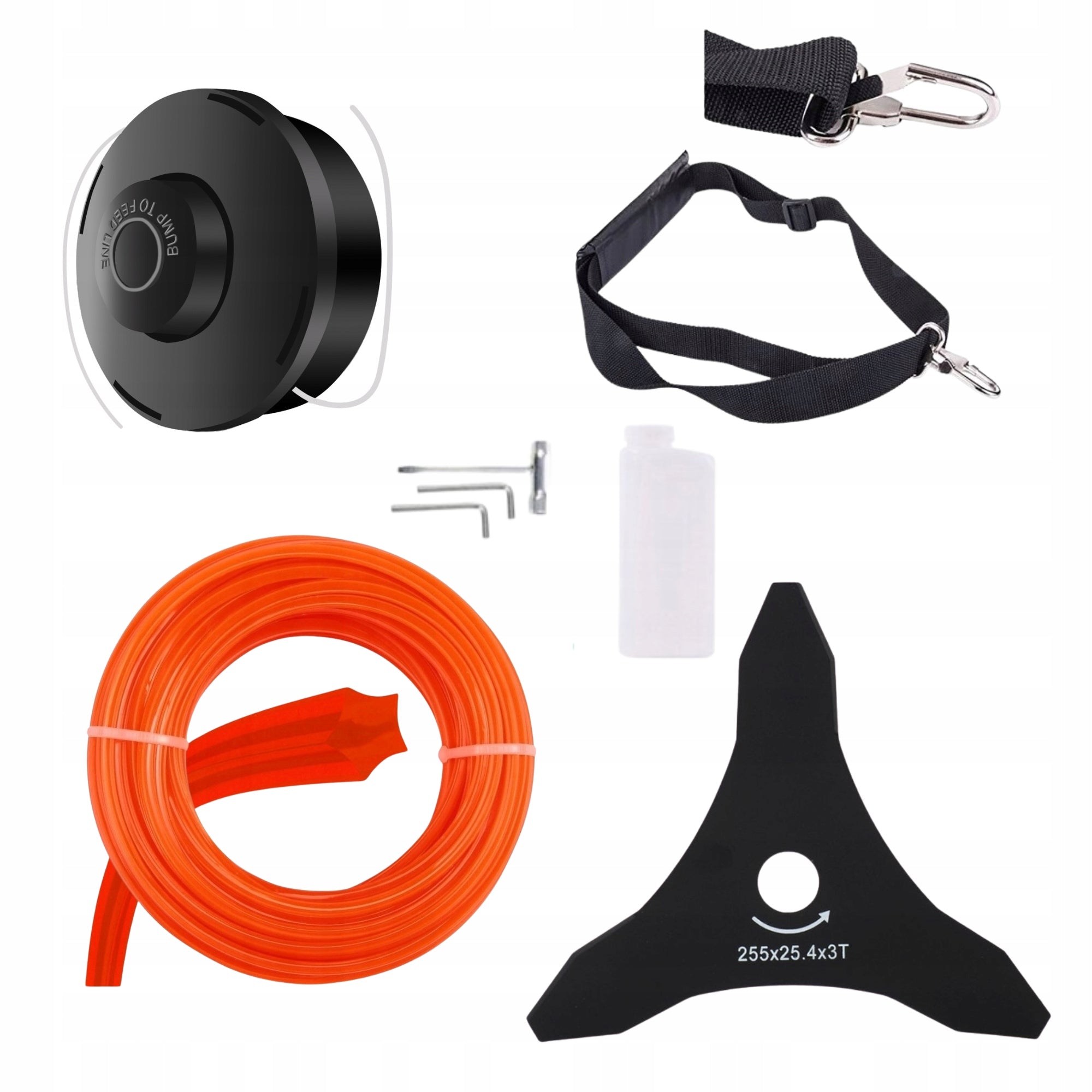 Powerful combustion scythe trimmer head 6.1 HP accessories RANGERS Internal combustion engine power 6.1 KM