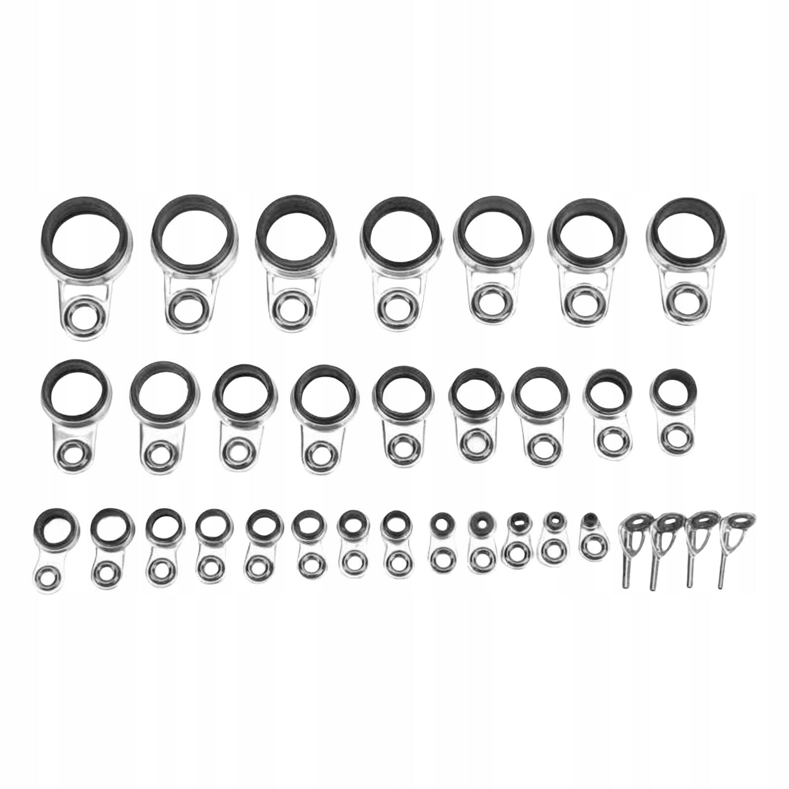 Practical Fishing Rod Guide s Stainless Steel Wire Loop Guide Eye 33pcs Brand no brand
