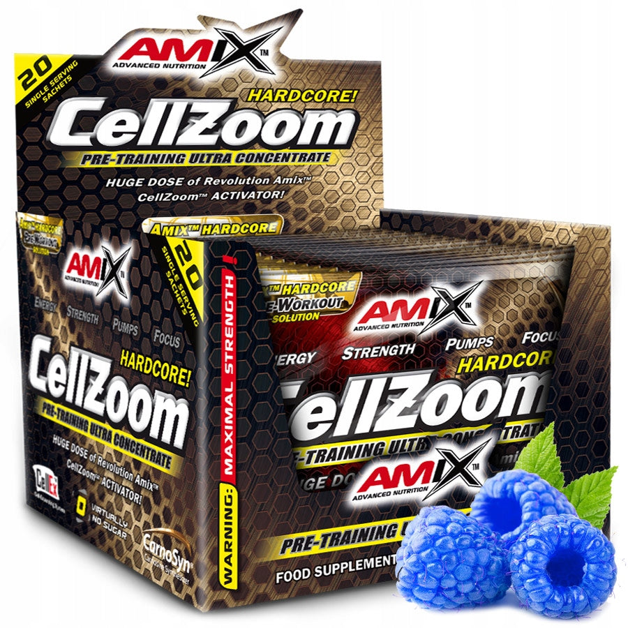 Pre-workout 7g sachet Blue Raspberry caffeine 200mg pump