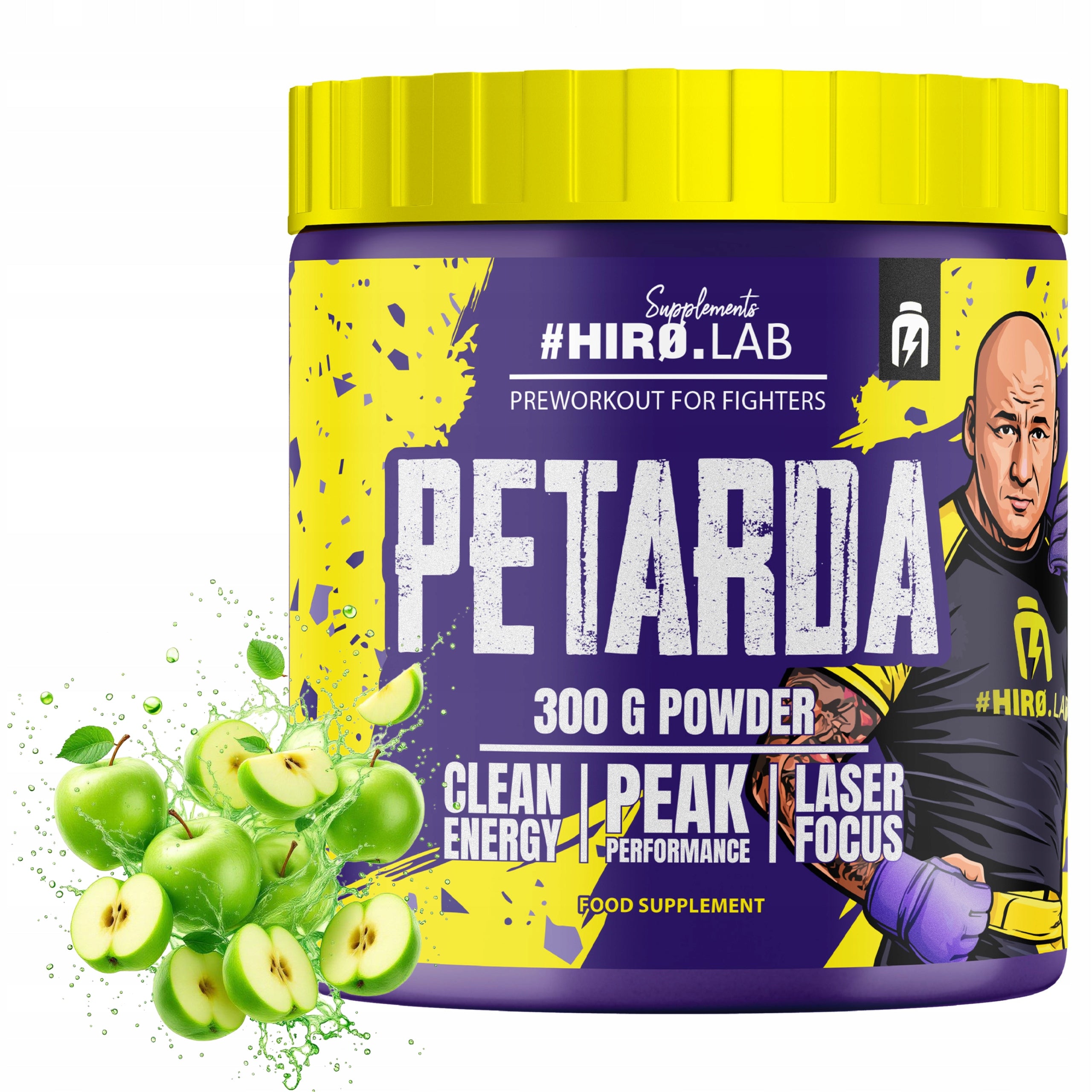 Pre-workout Artur Pin PETARDA 300g Hiro.Lab Green Apple Caffeine