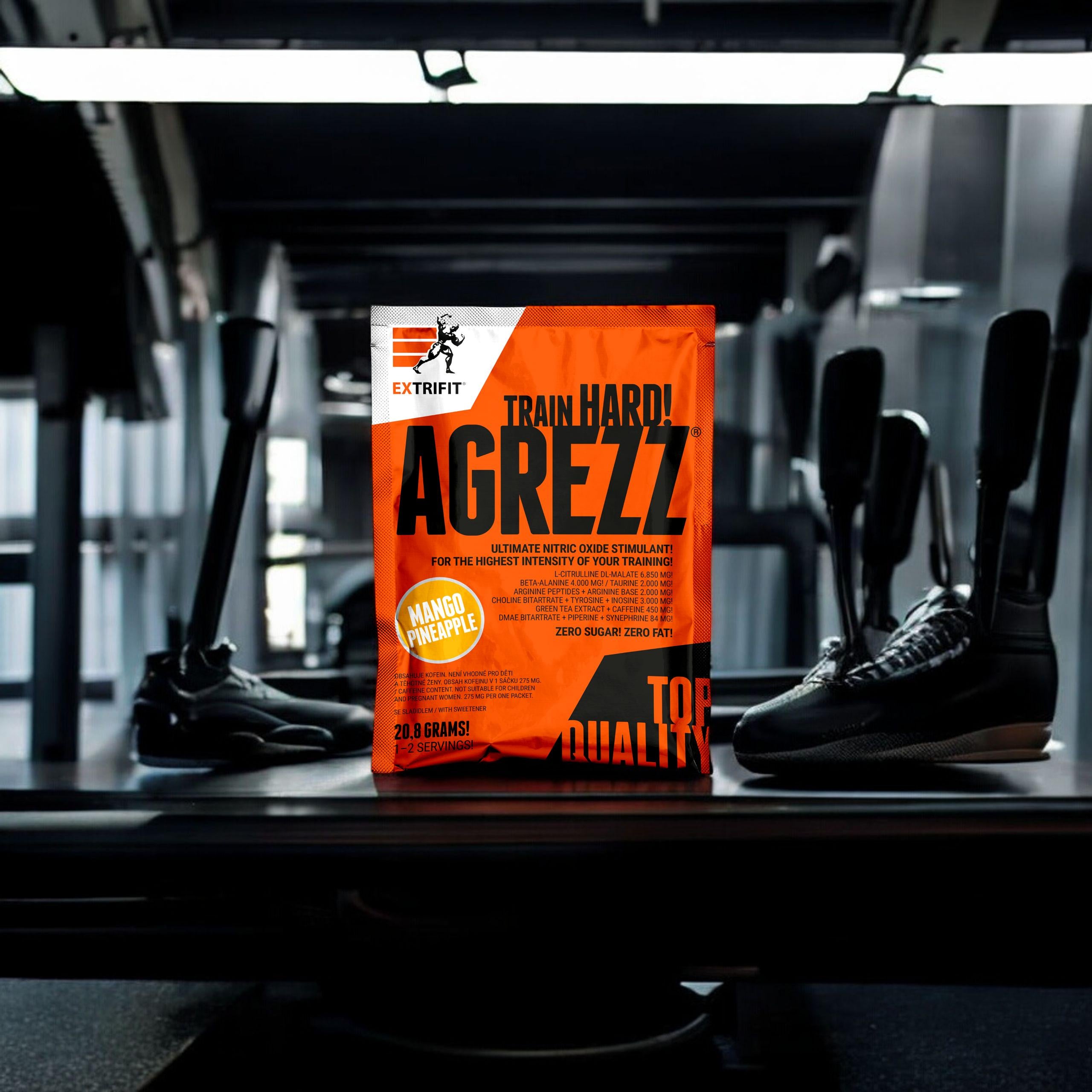 Pre-workout EXTRIFIT Agrezz 20g Citrulline Caffeine Mango Pineapple Energy Packaging status original