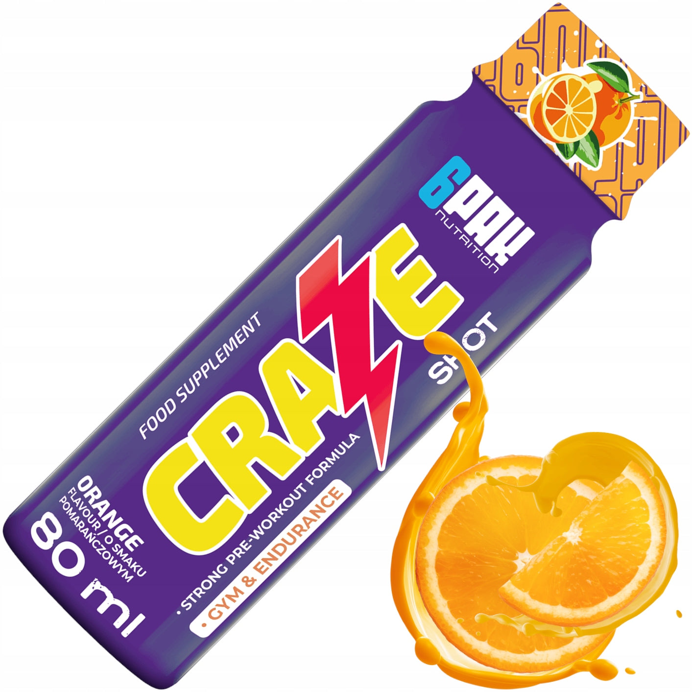Pre-workout SHOT CRAZE Ultra Strong Caffeine Beta-Alanine Taurine Strength