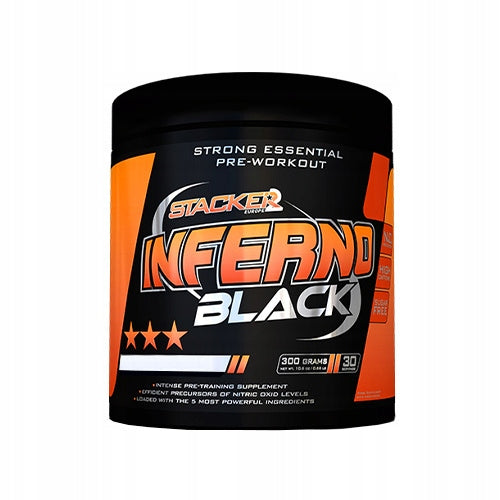 Pre-workout STACKER2 Inferno Black 300g Energy Fruit Pump Packaging status original