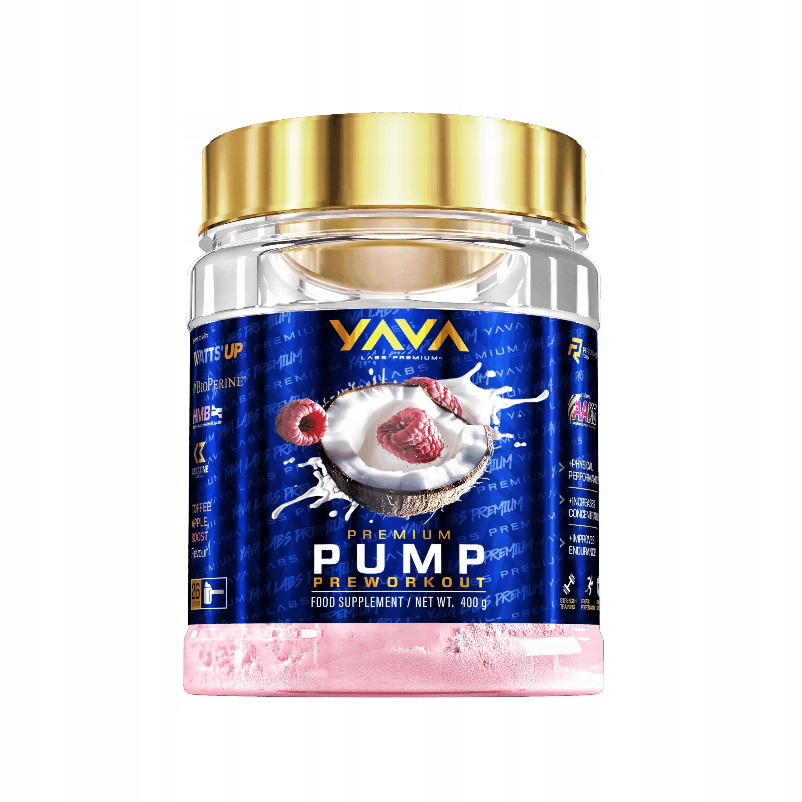Pre-workout Yava Labs Premium Pre Pump - Toffee Apple 400 g EAN (GTIN) 8436624160257