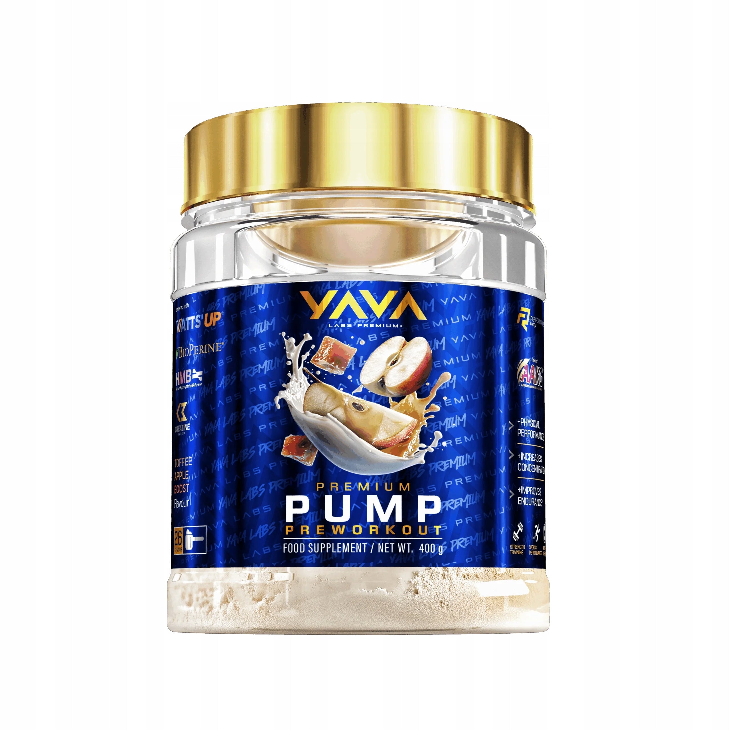 Pre-workout Yava Labs Premium Pre Pump - Toffee Apple 400 g