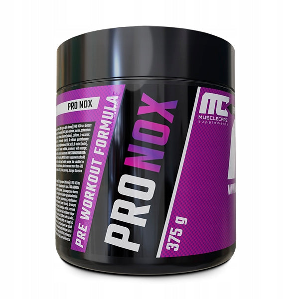 Pre-workout beta alanine sodium Muscle Care Pro Nox 375g Strawberry Mango Expiration date at least six months from the date of purchase