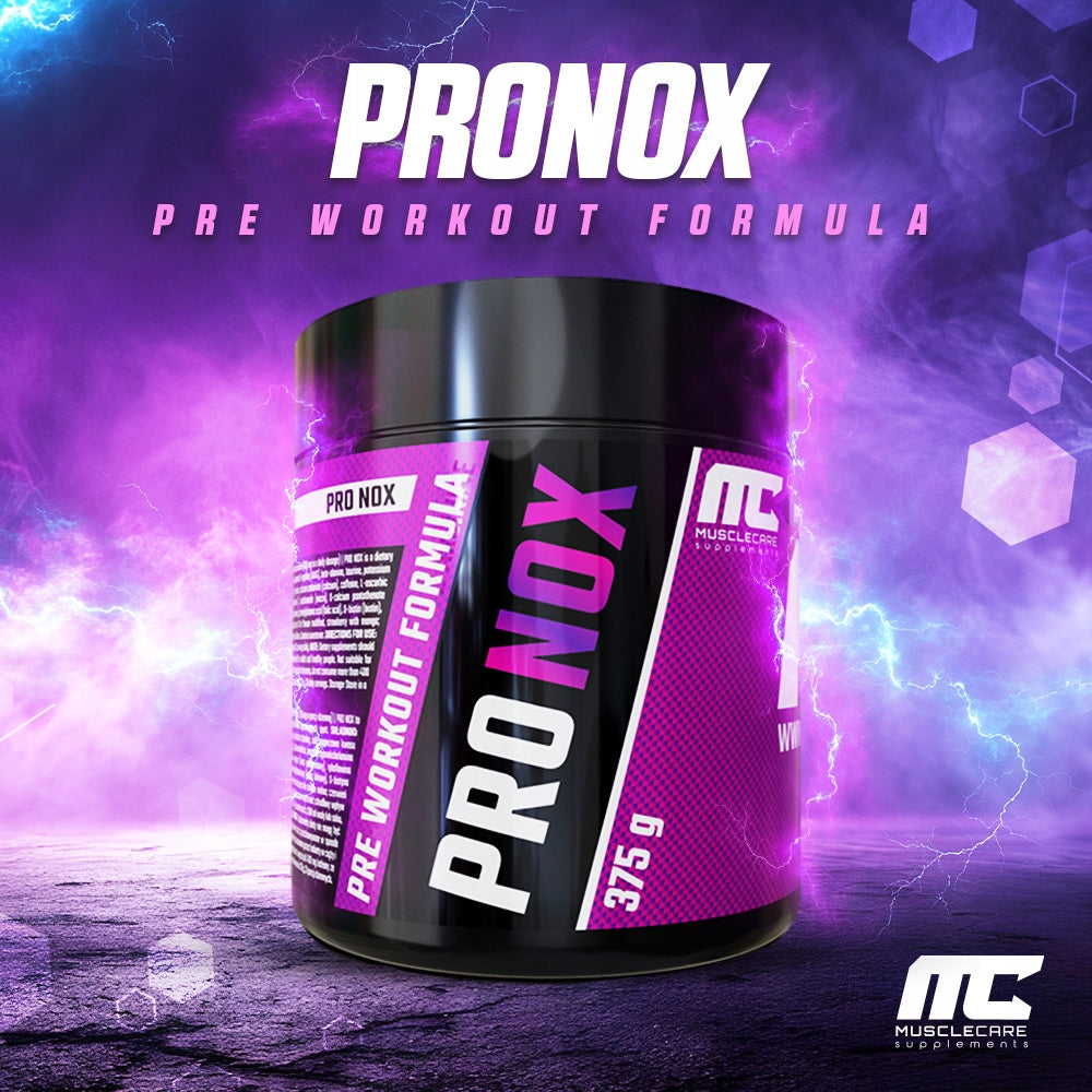 Pre-workout beta alanine sodium Muscle Care Pro Nox 375g Strawberry Mango Manufacturer code 5902444702715