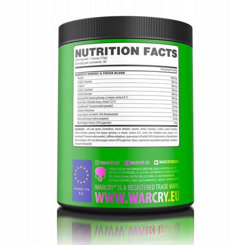 Pre-workout conditioner Genius Nutrition apple powder without aspartame Packaging status original