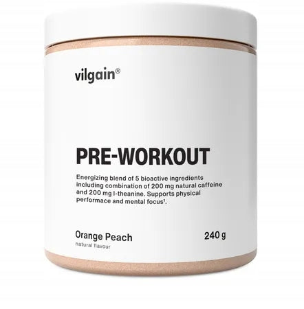 Pre-workout conditioner Vilgain orange with peach powder