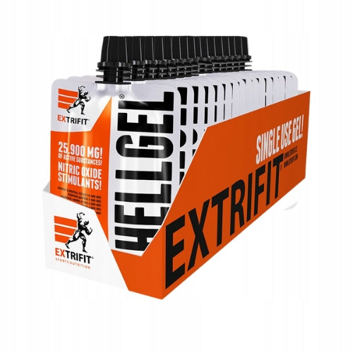 Pre-workout gel EXTRIFIT HELL GEL 16x80g Creatine Caffeine Orange Packaging status original