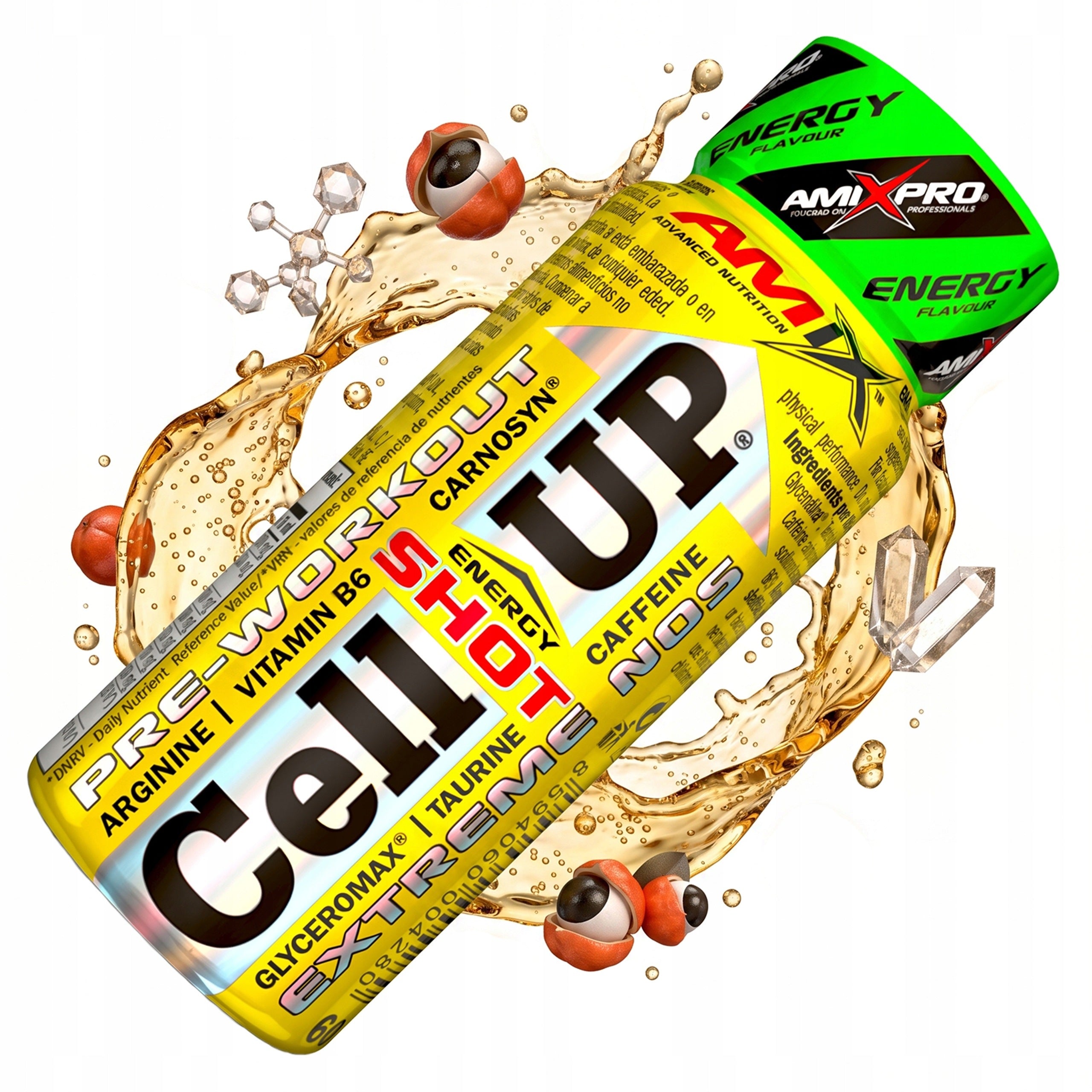 Pre-workout shot 60ml preworkout caffeine 250mg beta alanine 5000mg