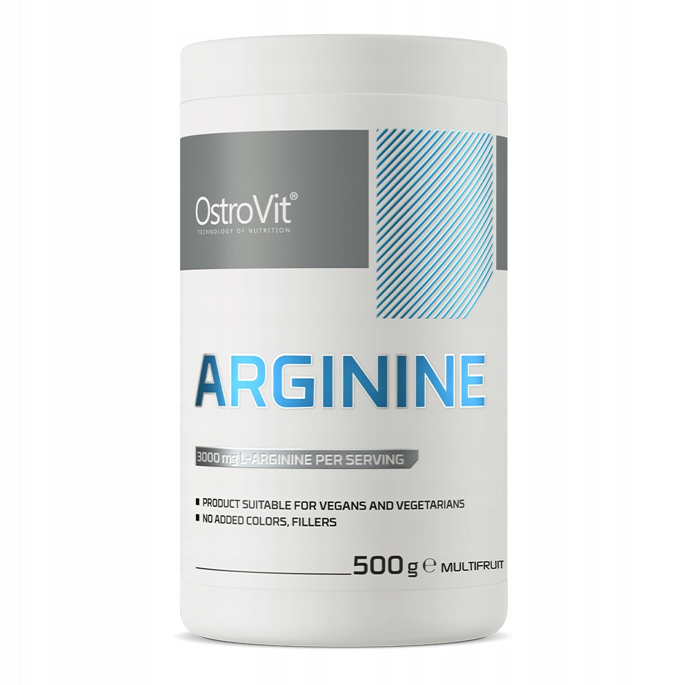 Pre-workout supplement OstroVit arginine powder 500 g without sugar vegan Packaging status original