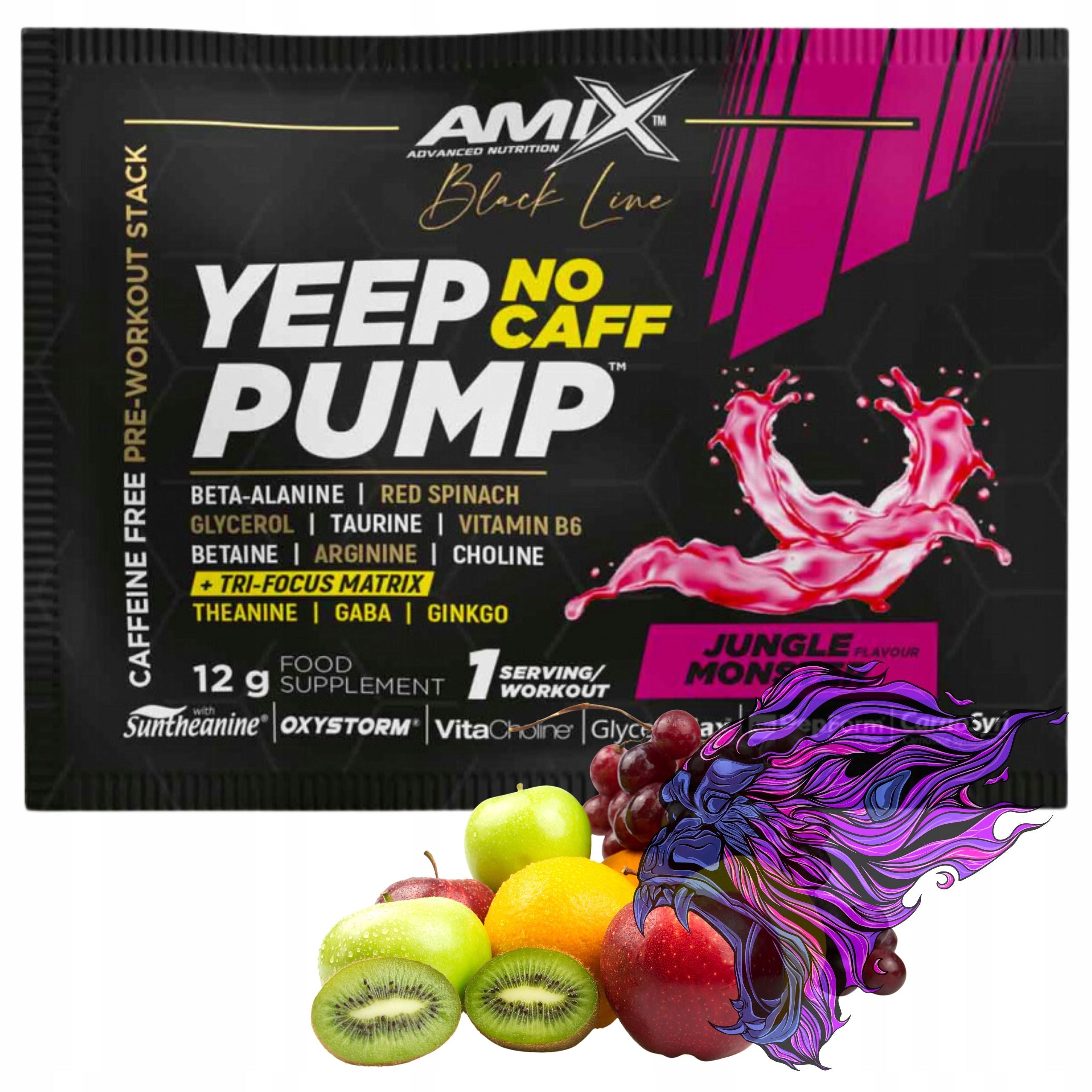 Pre workout without caffeine Pump Strength Yeep Pump no Caff Sachet