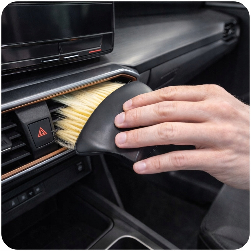 Precision Detailing Brush for Car Interior Cleaning Gentle Bristles Manufacturer EM Automotive