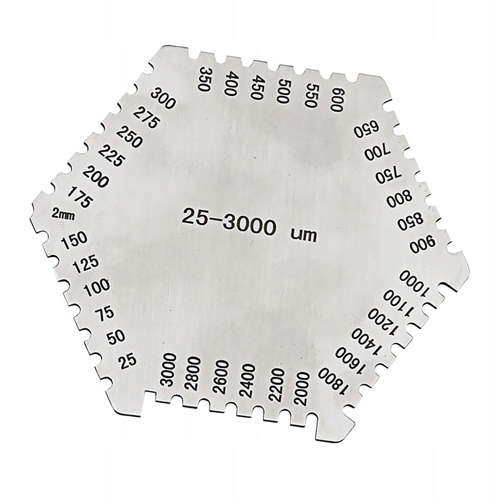 Precision Measuring Comb 25-3000 µm Wet Silver