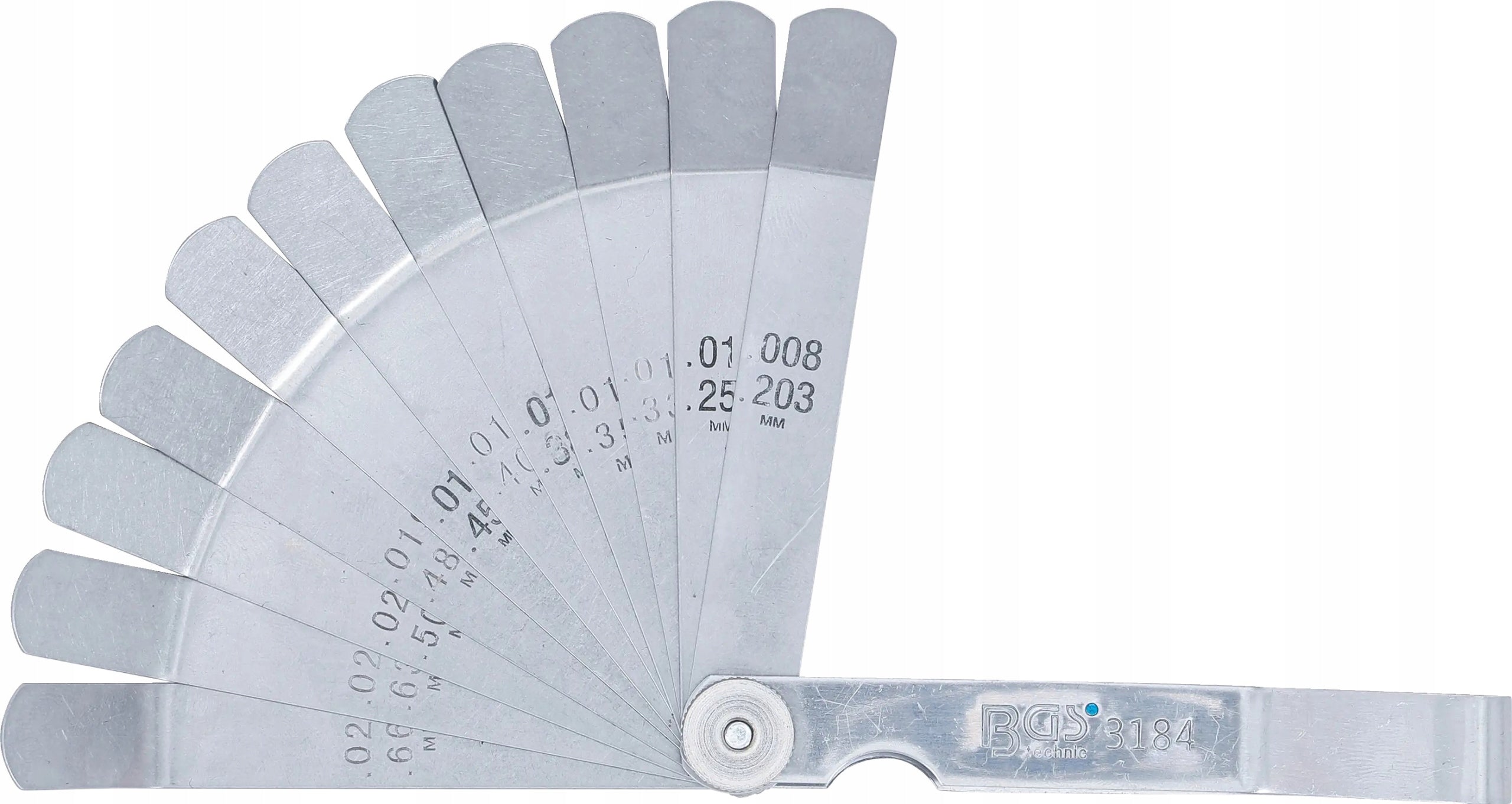 Precision slotter with bent blades 12el measurement 0,203-0,66mm BGS Brand BGS Technic