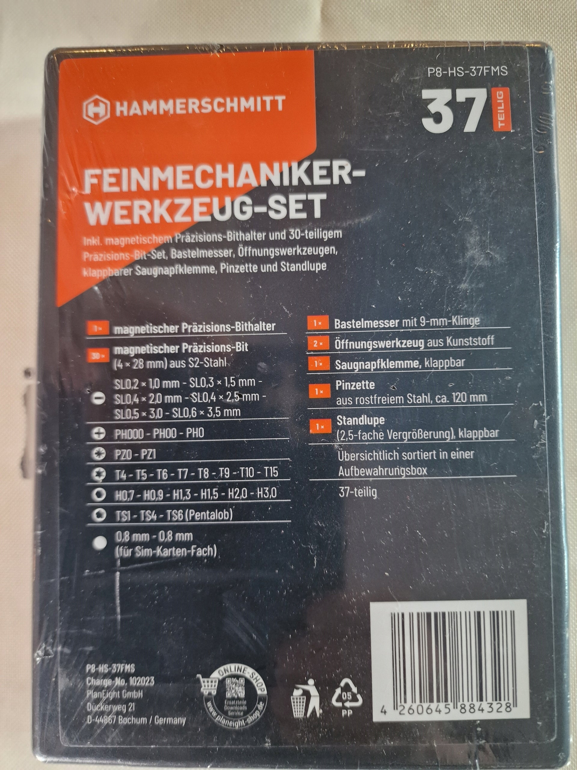 Precision toolkit for mechanics Hammerschmitt Manufacturer code p8-hs-37fms