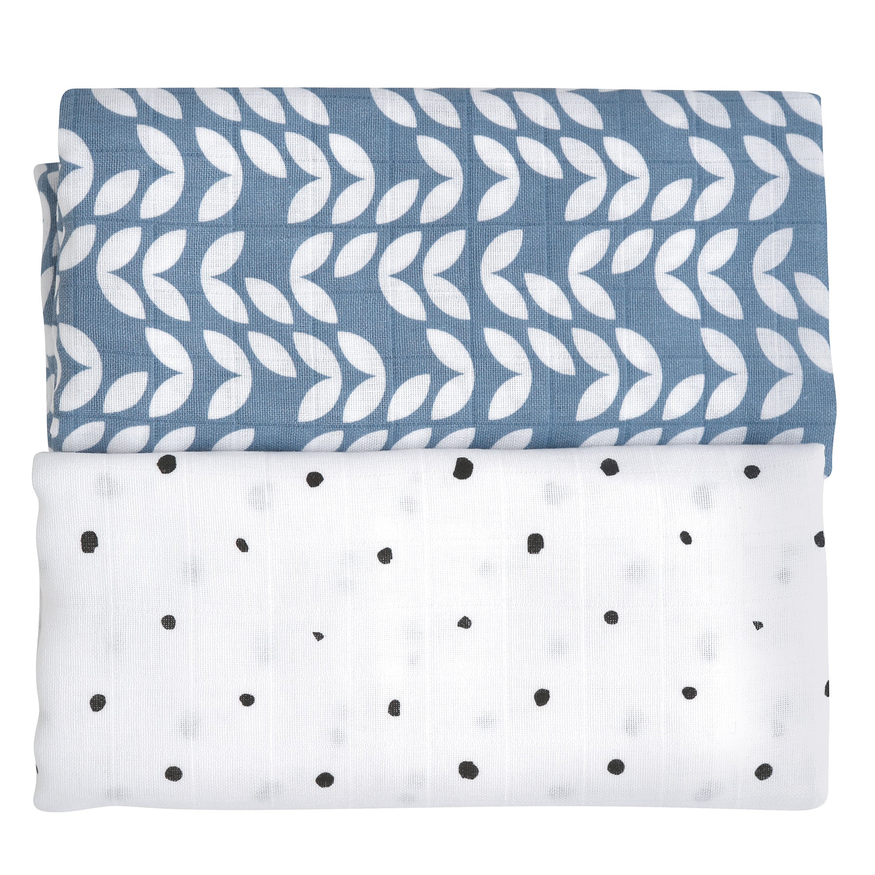 Premium Cotton muslin swaddles 100x120cm Blue Classics Manufacturer code 017