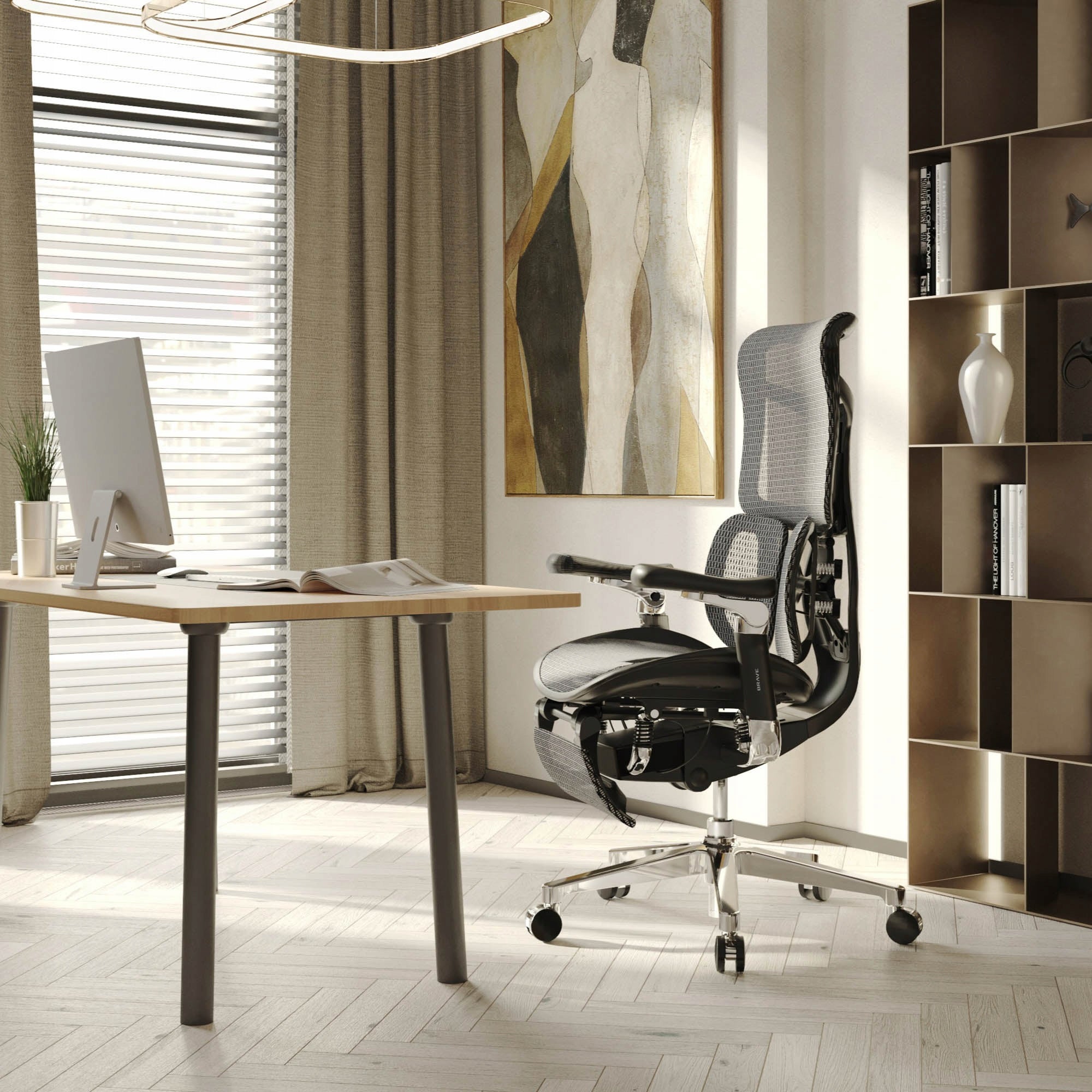 Premium Ergonomic Cabinet Chair with Footrest DIABLO V-KINETIC Black Manufacturer code 1464